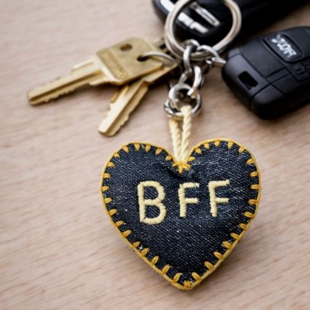 Handmade Heart BFF Message Charm
